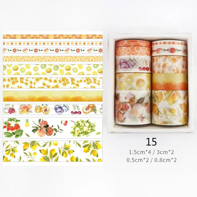 Mr Paper 26 Designs 10pcs/box Cute Cartoon Animals Washi Tapes Scrapbooking DIY Deco Creative Japanese Kawaii Masking Tapes 15