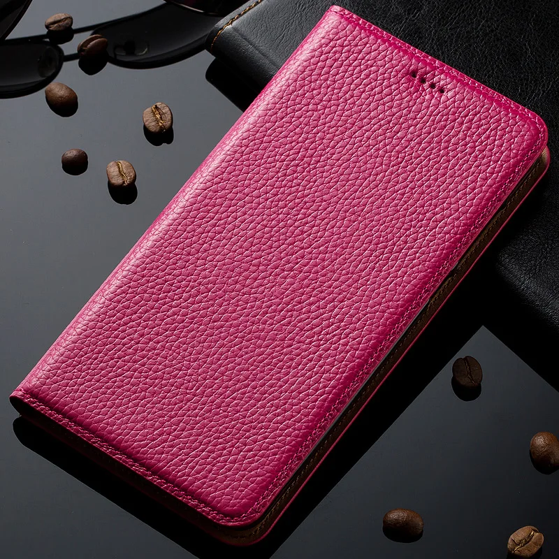 Чехол из натуральной кожи с магнитом флип-чехол с функцией подставки для samsung Galaxy Note 8 Note8 роскошный мобильный телефон чехол для телефона+ Бесплатный подарок - Цвет: Розовый