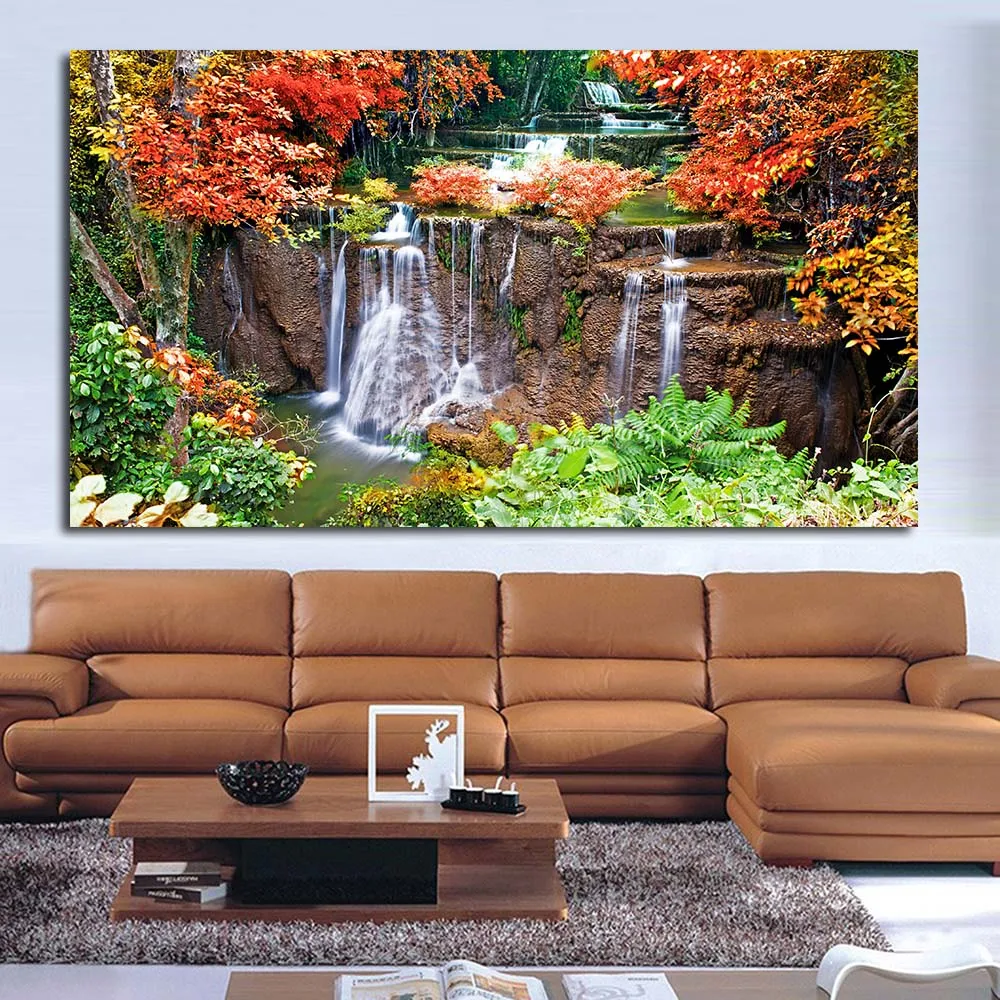 JQHYART Shanshui Landscape Modern Wall Pictures For Living Room