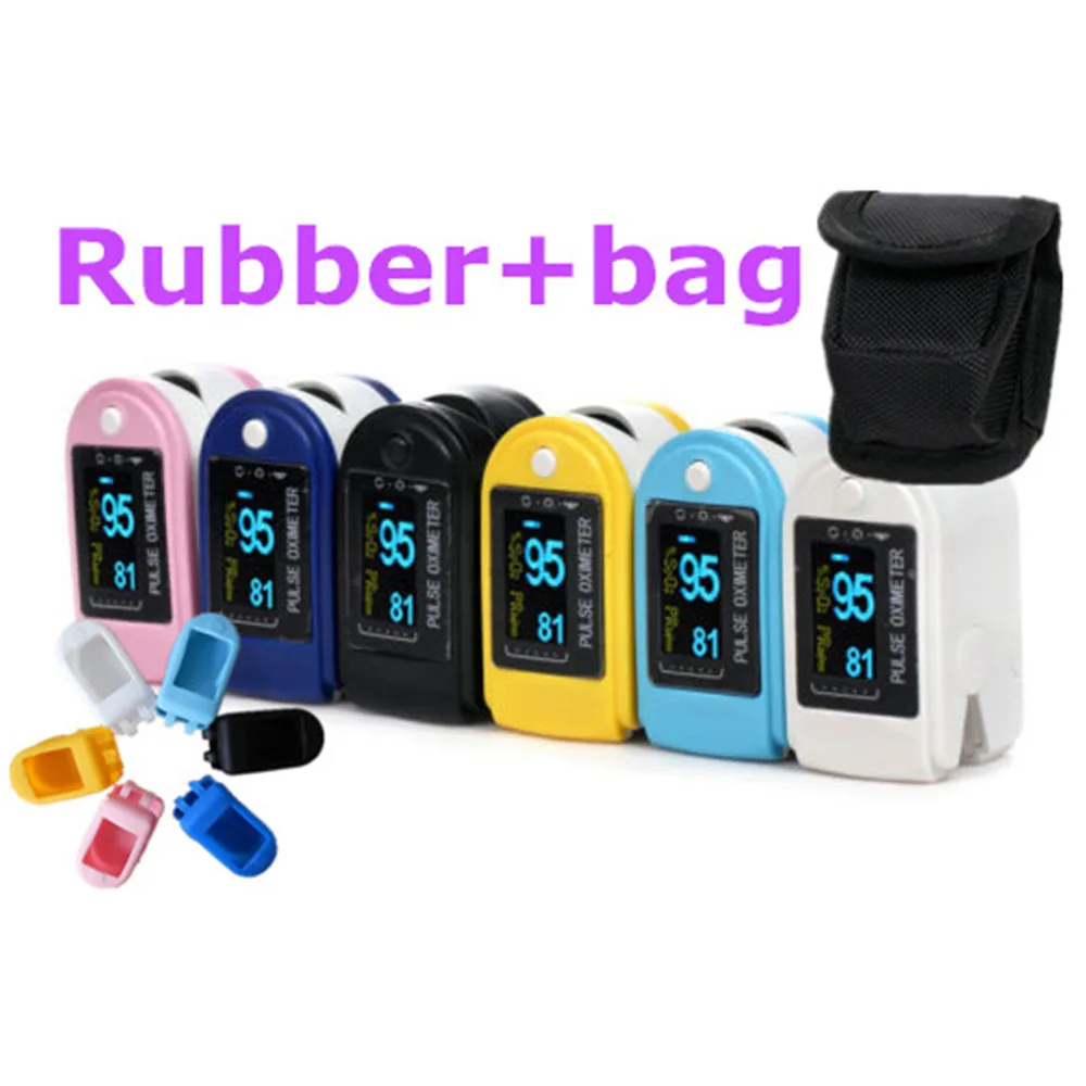 CE FDA fingertip pulse oximeter with Spo2 Probe LED screen CMS50D Free
