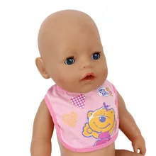 New Saliva Towel Wearfor 43cm Baby Born Zapf 18 Inch Dolls Accessories