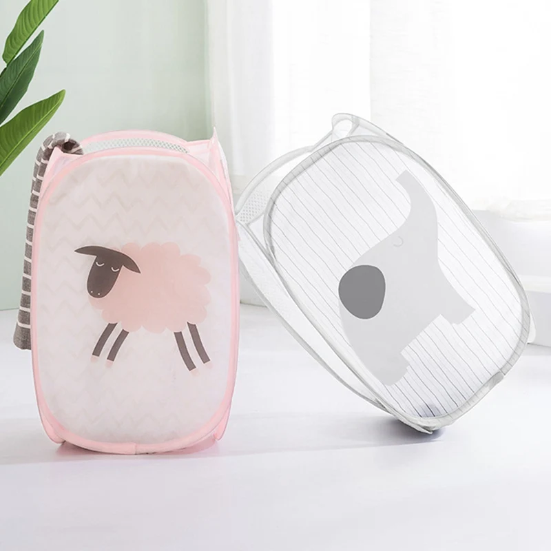 

Foldable Household Hamper Storage Laundry Basket Cartoon Home storage laundry basket