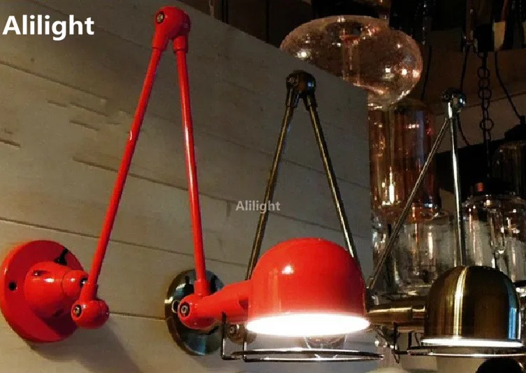 Ретро железное искусство E14 настенный светильник креативная труба механическая рука французский дизайнер Настенные светильники Лофт балкон промышленные домашние светильники