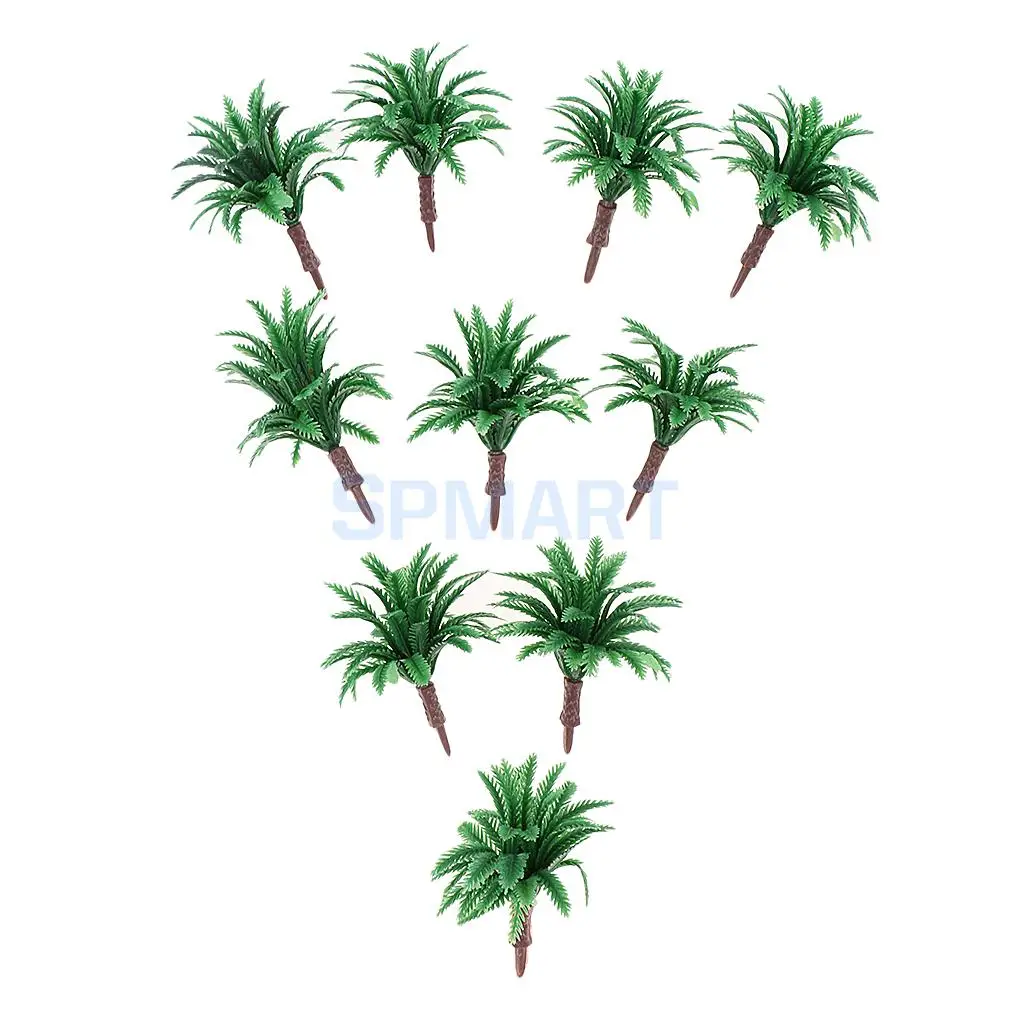 10Pc Mini 4.5cm Green Models Tree 1/150 Scale for Train Railroad Landscape N