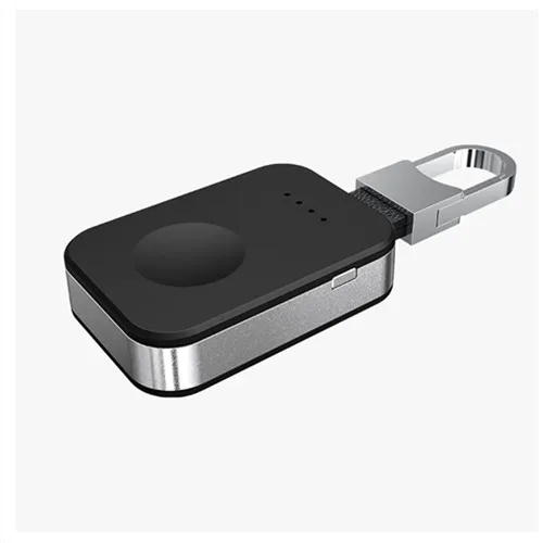 QI Беспроводное зарядное устройство для Apple Watch band 4 42 мм/38 мм iWatch 3 4 портативные смарт-часы внешний аккумулятор power bank брелок - Цвет ремешка: black silver
