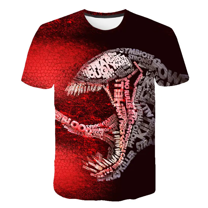 

2019 New Venom Cute Cartoon Couple T-shirt 3D Printing Anime Casual Summer Cool Trend Short-Sleeved Shirt