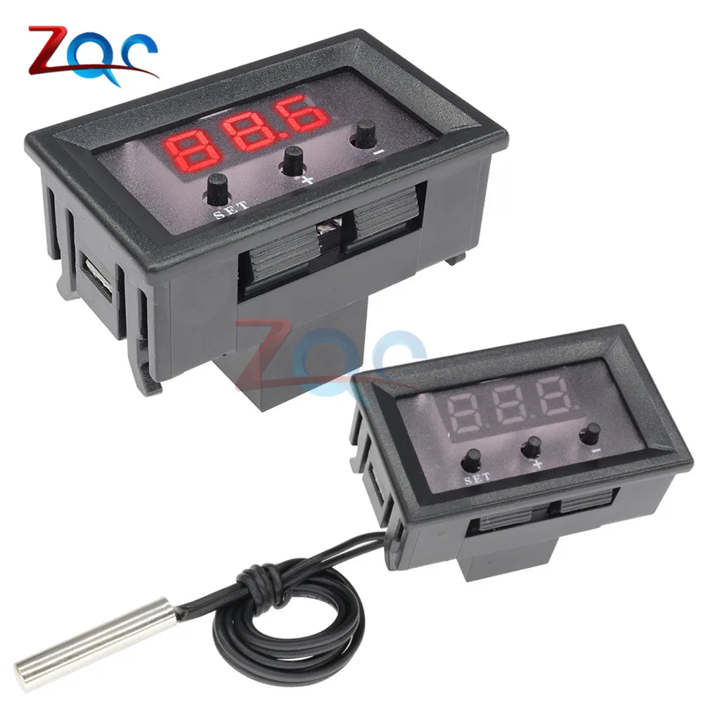 

0.28 inch W1209 LED Digital Temperature Controller Thermostat Thermometer Sensor NTC Probe DC 12V for Indoor Outdoor Car w/ Case