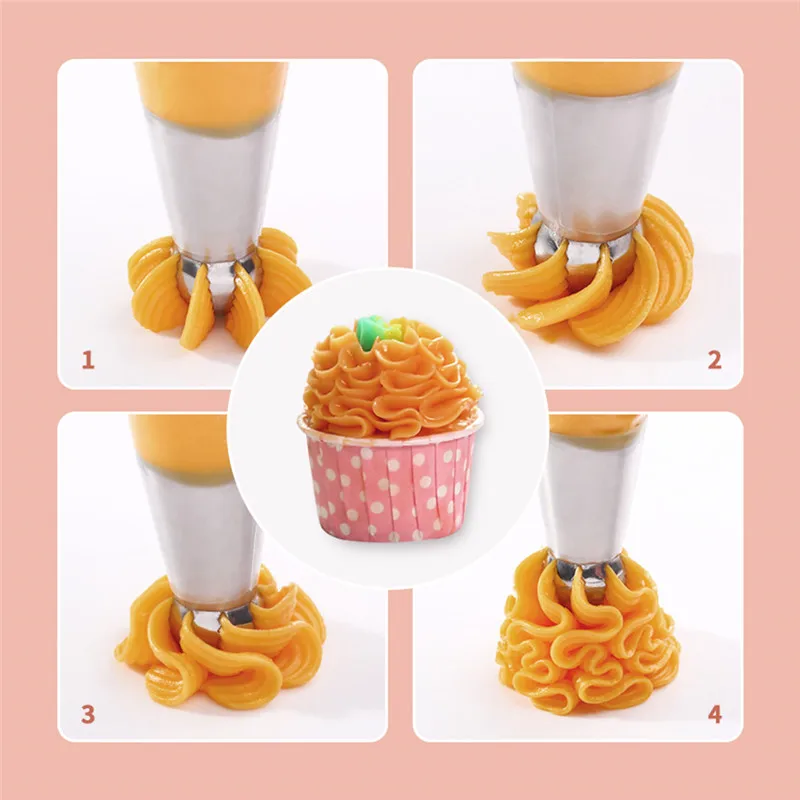 

VOGVIGO 3PCS Cake Decorating Tools Sugar Craft Pastry Tools DIY Icing Nozzles Flower Decoration Confectionery Nozzles