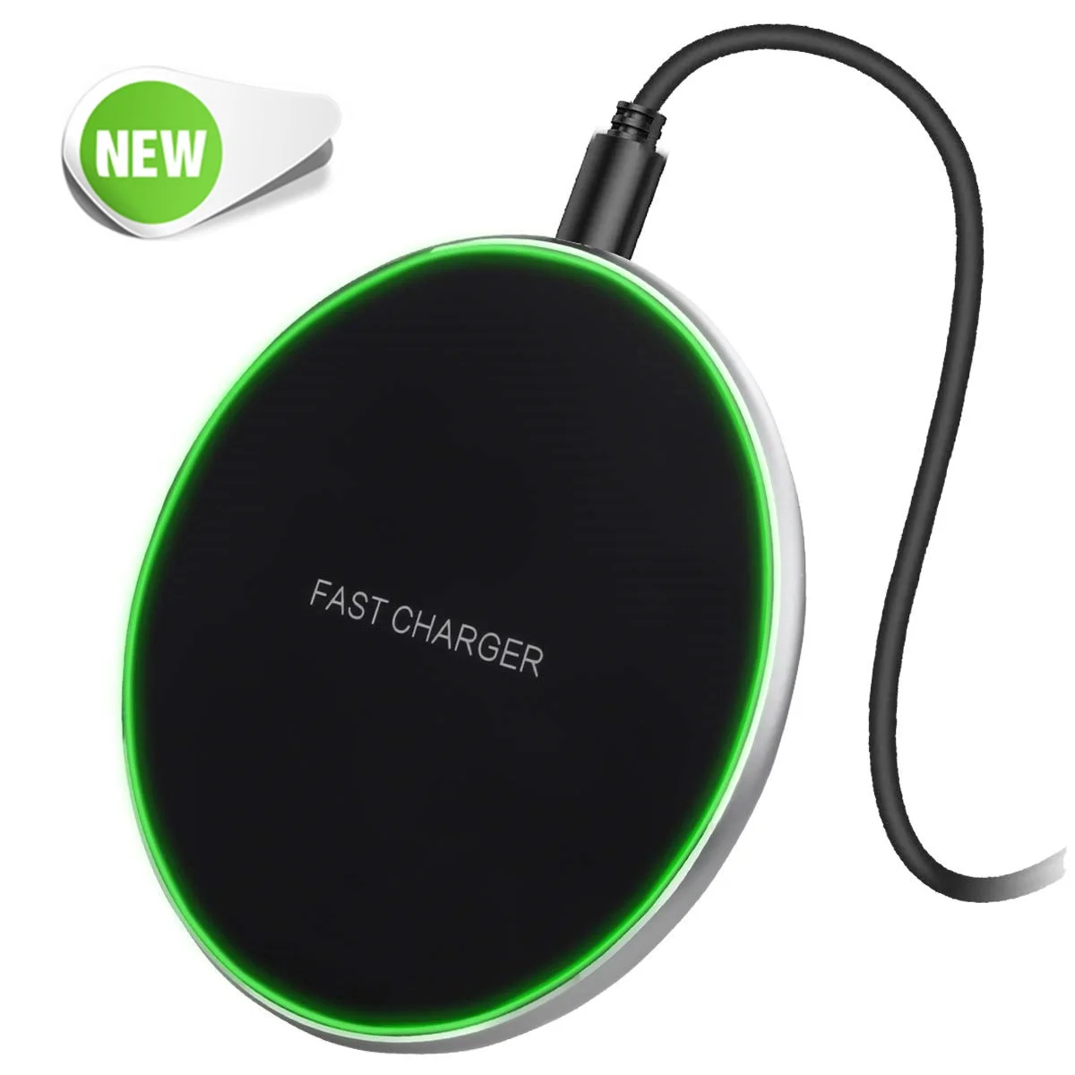 

Universal 10W Fast Qi Wireless Charger For Iphone X 8 Plus Metal Wireless Charging Pad For Samsung S10 S9 S8 Xiaomi Quick Charge