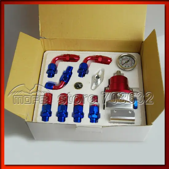 MOFE Aluminum Racing Auto Fuel Pressure Regulator Kits Full Kit Fuel