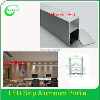 

Hanks Big Profile for LED Pendant Light Surface Mounted Profile with Suspension Wires 20M/Lot