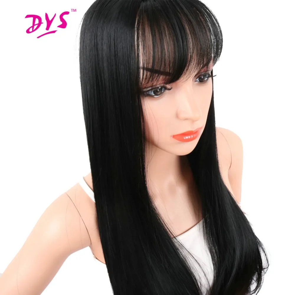 

Deyngs 1pc Clip In Bangs Straight Hair Extension Hairpieces Natural Synthetic Female Fake Hair Fringe Bang Heat Resistant Fiber