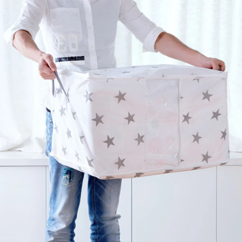 Точки звезды нетканое одеяло с принтом сумка для хранения домашней отделки сумка для хранения 42*47*50 см одеяло сумка для хранения Органайзер для спальни