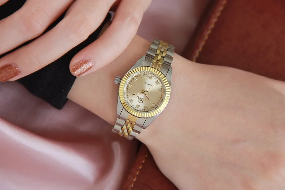 CHENXI роскошные женские золотые часы минимализм Золотое Платье наручные часы для леди Топ бренд узкий ремешок из нержавеющей стали водонепроницаемый