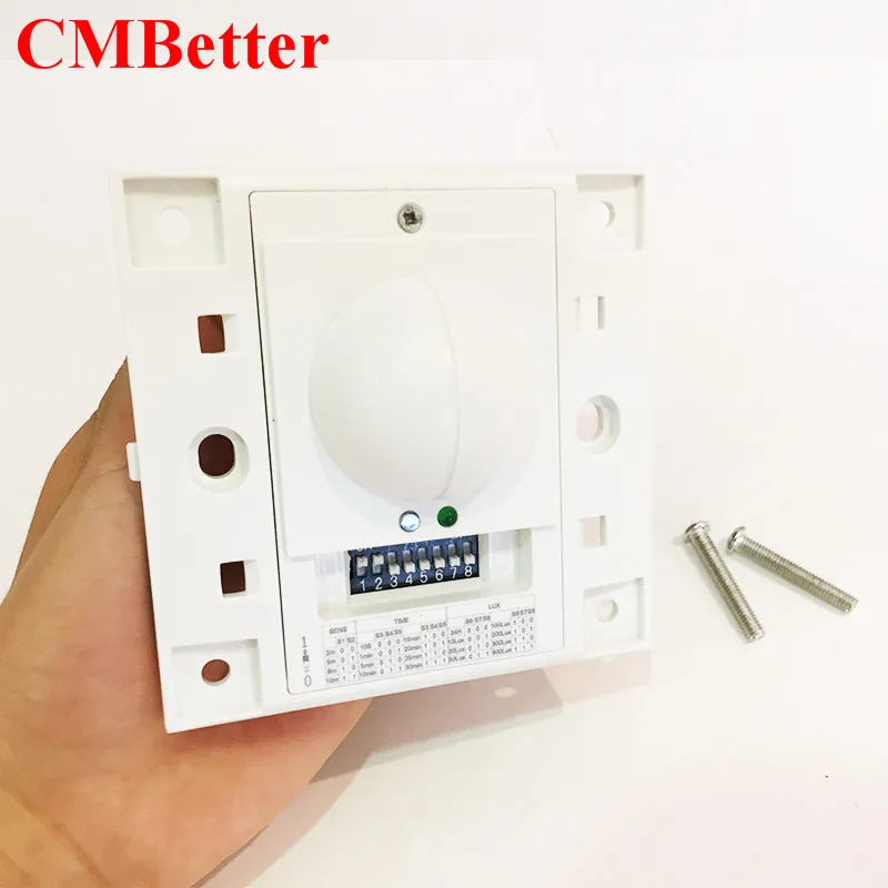 220v Microwave Radar Sensor Switch Ceiling Lamp Light Stairs Human Body Motion Induction Switch Sensing Adjustable time Detecton (10)