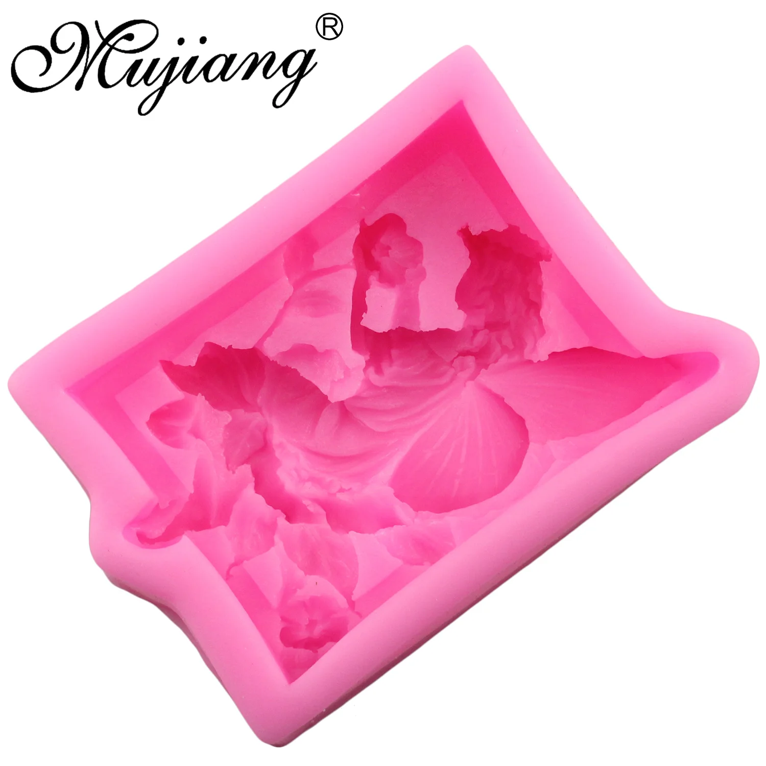 Mujiang DIY Цветочные феи глина мыльные формы Fondant украшения торта ангельская клейкая