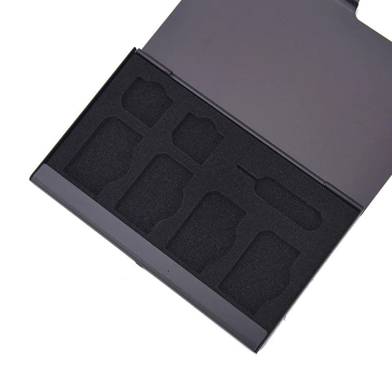 7 слотов двойная карта Органайзер сумка Алюминиевый жесткий Micro Sd карта памяти sim-карта защита для хранения двухслойная металлическая коробка для хранения подарок