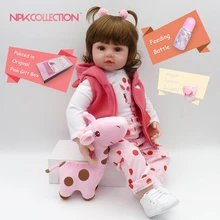 NPKCOLLECTION 48cm boneca reborn silicone reborn baby dolls com corpo de silicone menina baby dolls kids