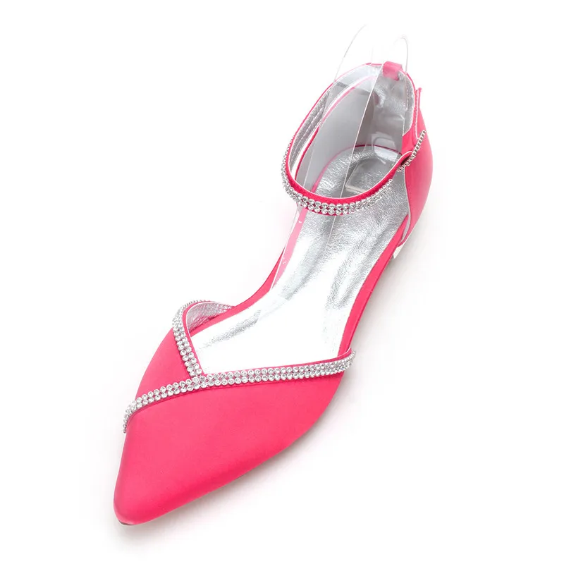OnnPnnQ/Удобная атласная женская обувь на плоской подошве с острым носком и ремешком на лодыжке; вечерние свадебные вечерние туфли на плоской подошве