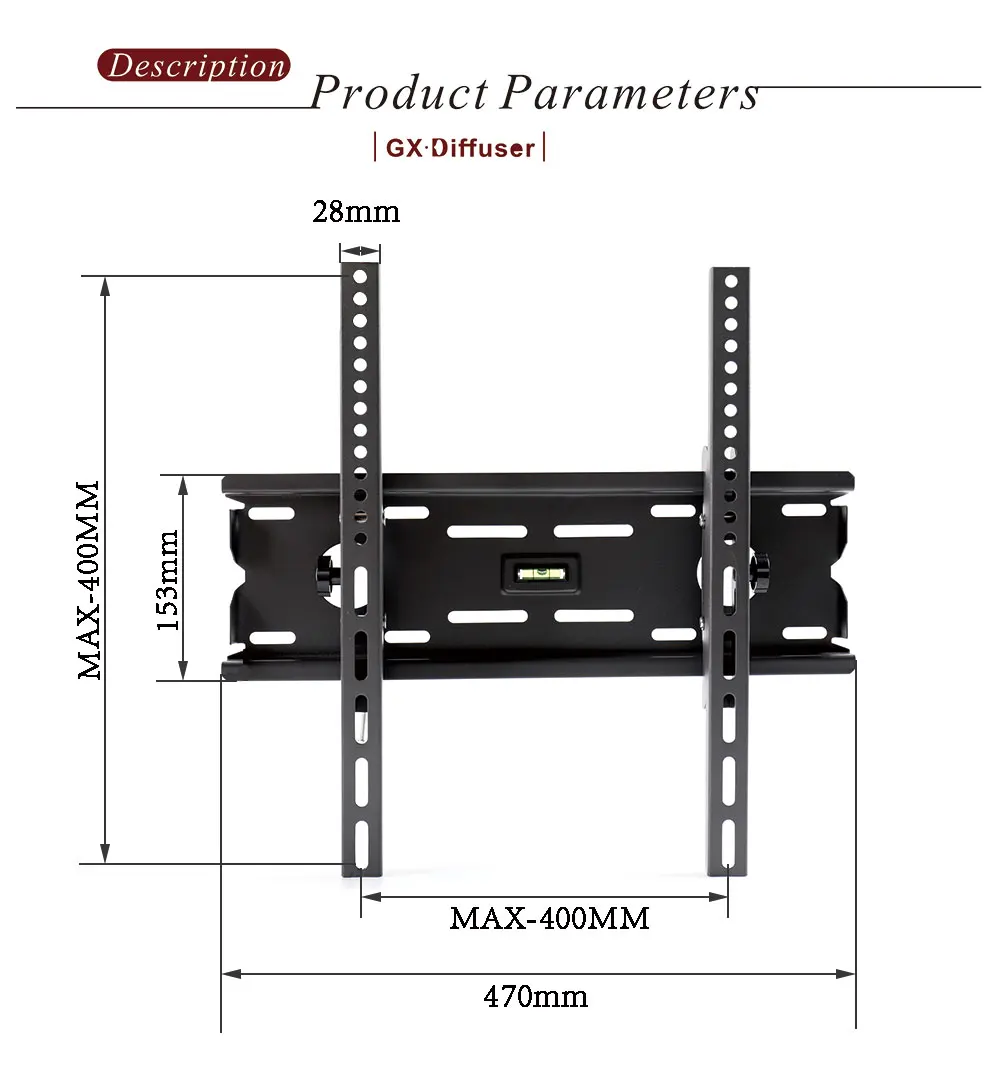 TV Bracket For 26''-52'' LCD LED TV SPCC Coating Finishing Material TV Wall Mounted (6)
