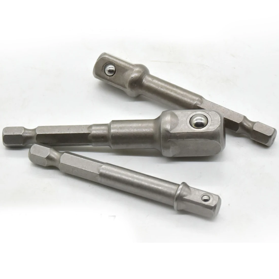 

Chrome Vanadium Steel Socket Adapter Hex Shank to 1/4" 3/8" 1/2" Extension Drill Bits Bar Hex Bit Set Power Tools
