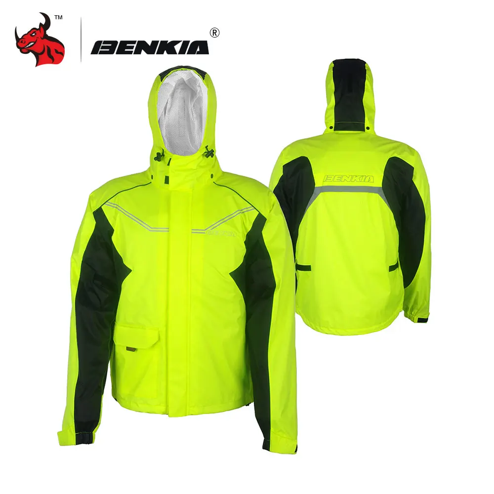 BENKIA мотоцикл дождь костюм мотоцикл велосипед верховой езды куртки Мото дождевик Водонепроницаемый дождь куртка мужчины женщины с капюшоном плащ BENKIA мотоцикл дождь костюм мотоцикл велосипед верховой езды куртки Мото дождевик Водонепроницаемый дождь куртка мужчины женщины с капюшоном плащ