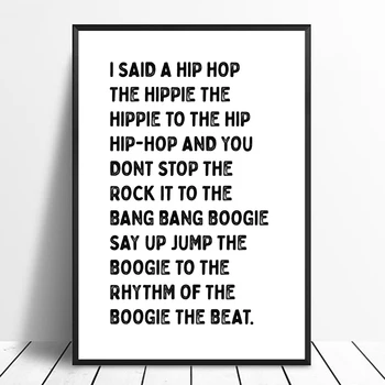 

I said a Hip Hop Simple And Stylish Music Text Poster Girl Home Decor Wall Decor Wall Art Nordic style Canvas painting