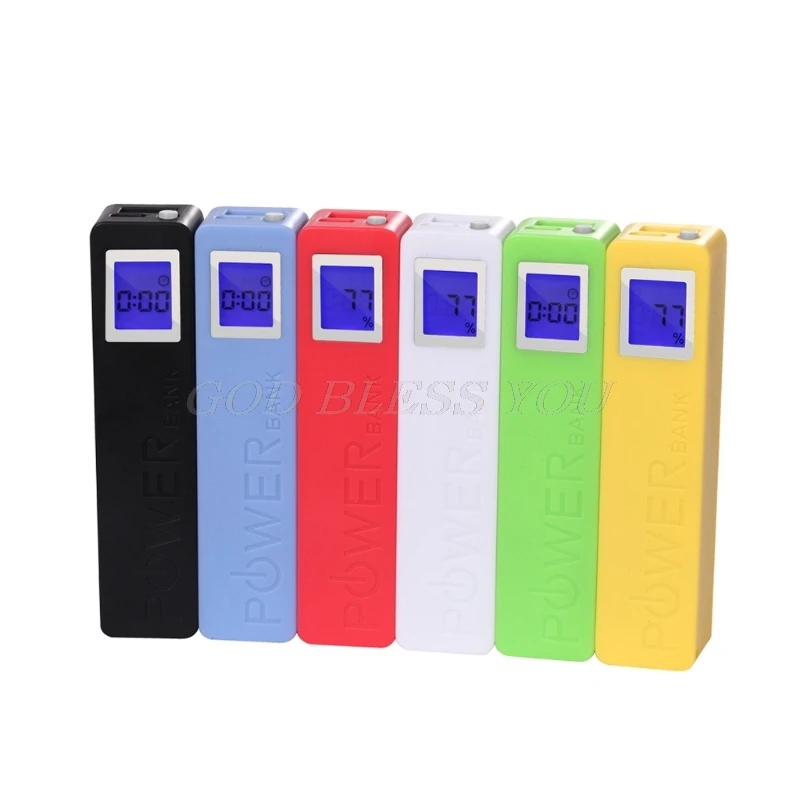 

USB LCD Power Bank Case 18650 Battery Charger DIY Box Kit Black/White Colors