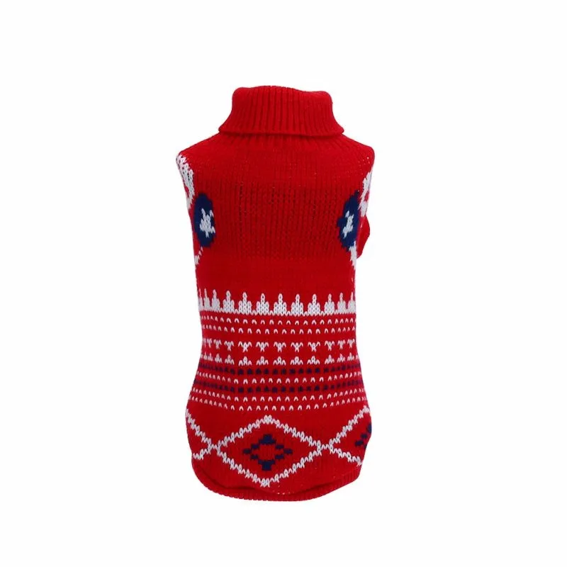 Зима собака звезда шаблон Одежда Cat теплый свитер трикотаж для Товары для собак Щенок пальто одежда
