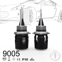 1 Set 9005 HB3 Bullet B6 LED Headlight Slim 42W 5200LM CSP Y11 Chips All in