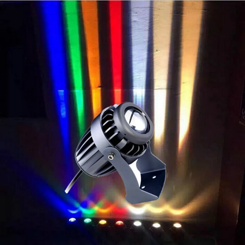 10W LED Outdoor Waterproof Wall Explore Light Remote Spotlight Laser