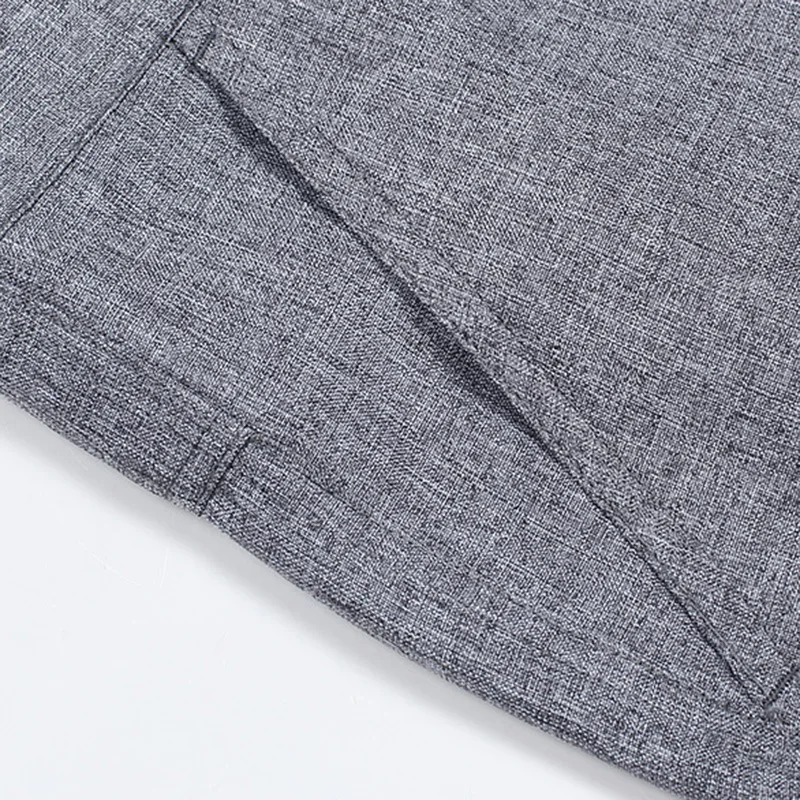 Summer Thin Men Linen Cotton Slacks Mens Trousers high Waist Loose Business Dress Pants Straight Casual Men Long Suit Pants