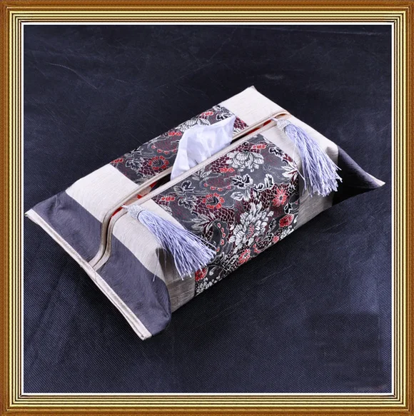 Хлопковая салфетка в стиле пэчворк, винтажная Высококачественная китайская хлопковая шелковая парча с кисточками, съемный чехол для лица kleenex