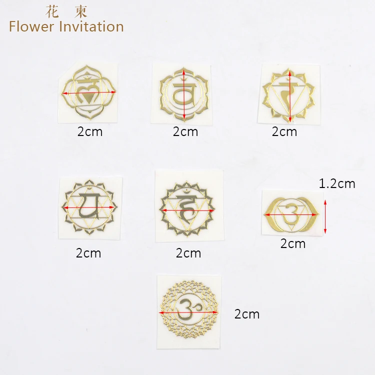 

Flower Invitation Energy Metal Copper Sticker Orgonite Austrian Aogan Energy Tower Material Mini 2CM
