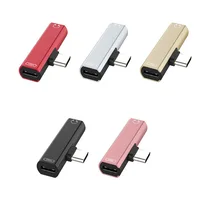 2 в 1 Тип C аудио адаптер usb тип-c до 3,5 мм разъем аудио кабель для наушников зарядки сплиттер адаптер