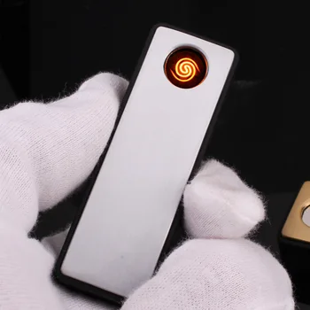 

2PCS/LOT Creative Metal USB Rechargeable Windproof Electronic Cigarettes Lighter