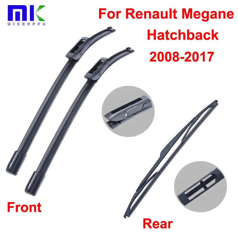 Wiper Blades For Renault Megane Hatchback 2008 Onwards Combo Front And