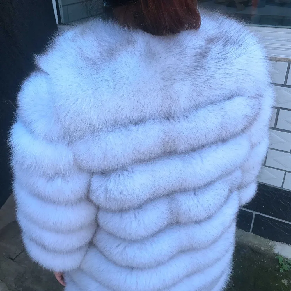 Real fur 2018 Real Fox Fur Coat Women Natural Real Fur Jackets Vest Winter Outerwear Women Clothes