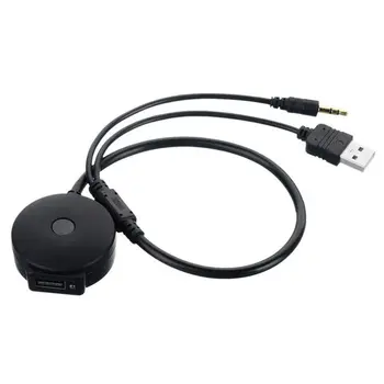 

USB & 3.5mm AUX to Bluetooth Audio Aux & USB Female Adapter Cable For Car BMW & Mini Cooper