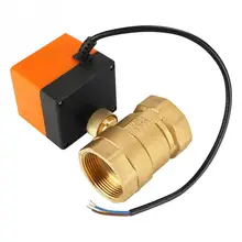 AC 220 V шаровой клапан 2 Way 3 провода латунь моторизованный шаровой клапан электрический клапан DN40 G1-1/2in небольшой Соленоидный клапан водяной клапан