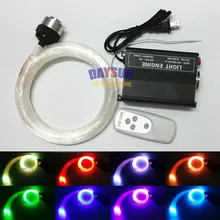 DIY потолочный светильник 16 Вт RGB светодиодный волоконно-оптический Звездный потолочный светильник+ 4 ключа RF пульт дистанционного управления+ кабель 150 шт. 2 м украшение