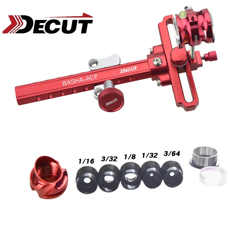 1set Compound Bow Sight Set With 37/45 Degree Peep Sight And 6x/8x