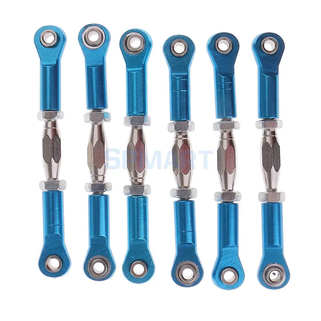 6Pcs 1/10 RC Car Steering Servo Linkage Turnbuckle Front Rear 166617 166017 106017 for Redcat HSP Truck