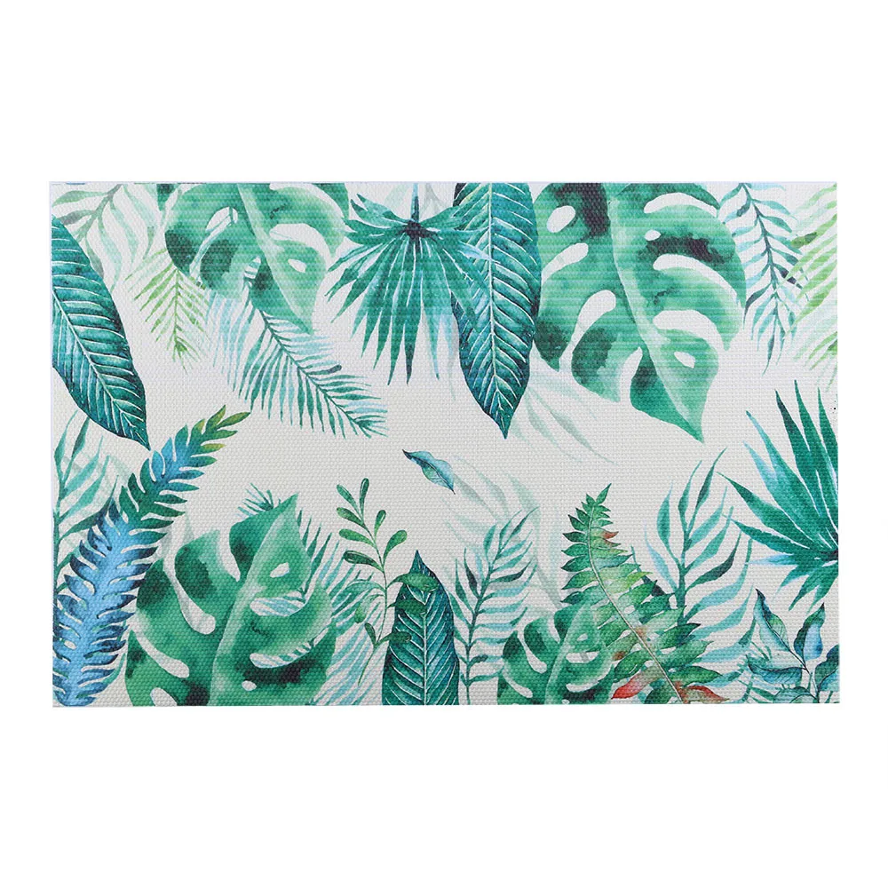 

Colorful Pattern Placemat Compatible Crossweave Insulation Washable Table Mat PVC Bowl Coaster Kitchen Accessories 2019