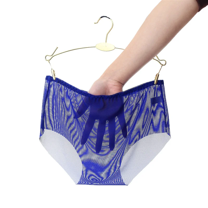 Summer Transparent Seamless Panties Sexy Women Underwear Panties Ultra-thin Mesh Briefs Women Cotton Crotch Plus Size Sexy Panty (5)