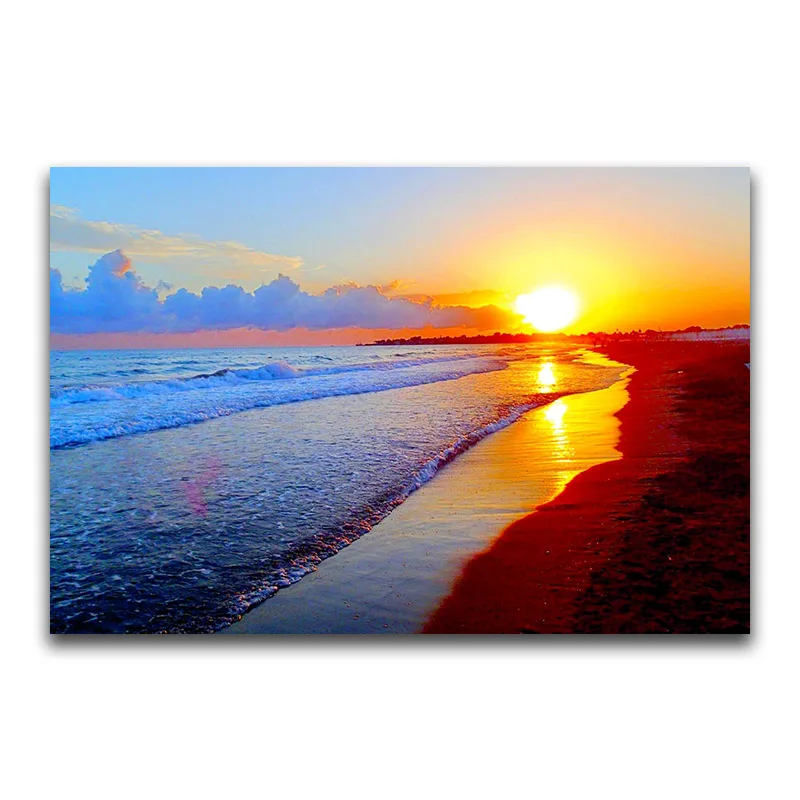 5D DIY Алмазная вышивка крестиком морской пейзаж полная квадратная Алмазная вышивка пляж полная круглая Алмазная мозаика Морская звезда - Цвет: 21