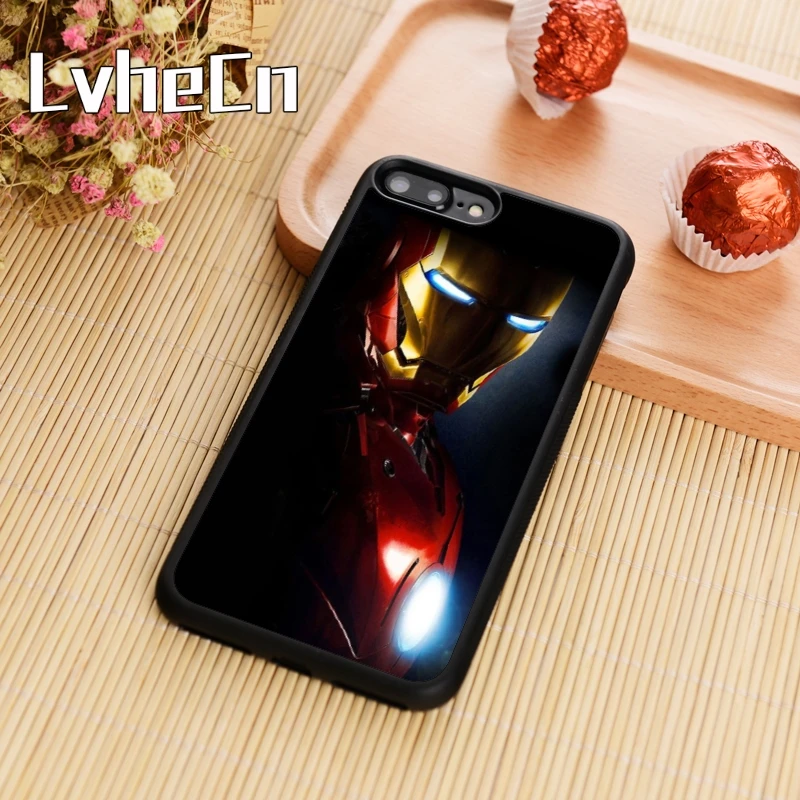 

LvheCn Batman Superman Deadpool Iron Man Phone Case Cover For iPhone 5s 6 6s 7 8 plus 10 X Samsung Galaxy S6 S7 edge S8 S9 plus