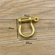D anneau en laiton massif en cuir artisanat portefeuille sac haut niveau vachette fermoir boucle pour option 10 pièces/lot