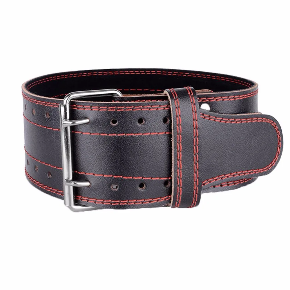 Genuine Leather Weight lifting Belt Gym Training Fitness Waist Back Support Squat Power