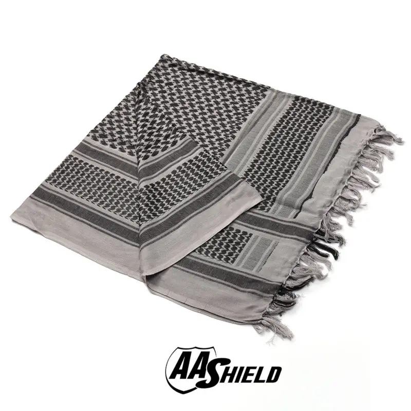 AA Shield Military Arab Lightweight Scarf Desert Tactical Shemagh Army KeffIyeh Outdoor Hunting Scarf Multiple Color Gray AA Shield Military Arab Lightweight Scarf Desert Tactical Shemagh Army KeffIyeh Outdoor Hunting Scarf Multiple Color Gray
